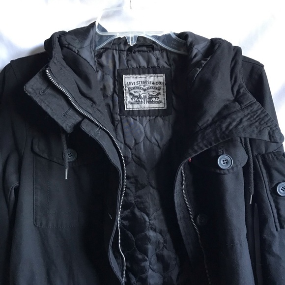 Levi’s women hooded black anorak cotton jacket size xs - Picture 6 of 16
